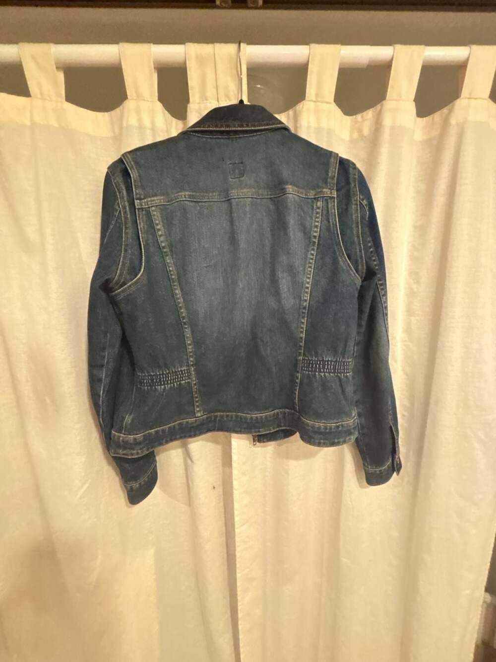 Gap Women's Vintage Stretch Zip-Front Blue Denim Jacket - Picture 6 of 7